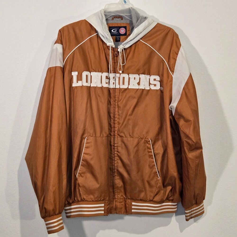 UT University of Texas Longhorns Burnt Orange Hoodie Jacket Size XXL